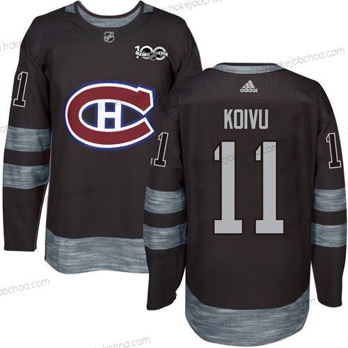 Muž Montreal Canadiens #11 Saku Koivu Černá 1917-2017 100th Výročí Sešitý NHL Dres