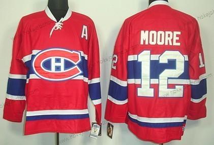 Muž Montreal Canadiens #12 Dickie Moore Červené Retro CCM Dres