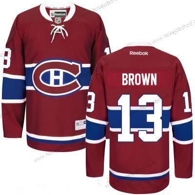 Muž Montreal Canadiens #13 Mike Brown Reebok Červené Domácí Hokejový Sešitý NHL Dres