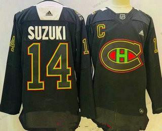 Muž Montreal Canadiens #14 Nick Suzuki Černá History Night Autentické Dres