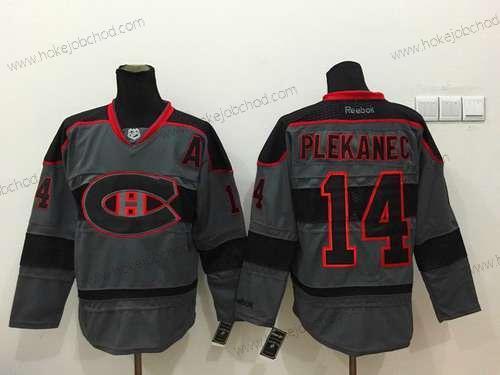 Muž Montreal Canadiens #14 Tomas Plekanec Charcoal Šedá Dres