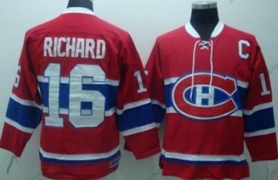 Muž Montreal Canadiens #16 Henri Richard Červené Retro CCM Dres