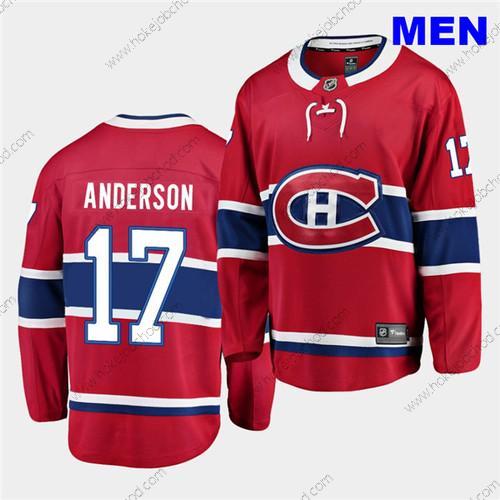 Muž Montreal Canadiens #17 Josh Anderson 2020-21 Domácí Červené Breakaway Hráč Dres