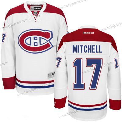 Muž Montreal Canadiens #17 Torrey Mitchell Reebok Bílý Hokejový Sešitý NHL Dres