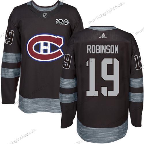 Muž Montreal Canadiens #19 Larry Robinson Černá 1917-2017 100th Výročí Sešitý NHL Dres