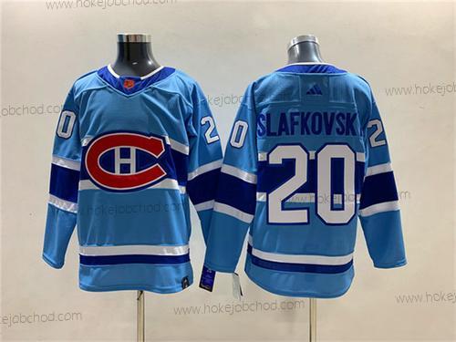 Muž Montreal Canadiens #20 Juraj Slafkovsky Modrý 2022-23 Obrácený Retro Sešitý Dres