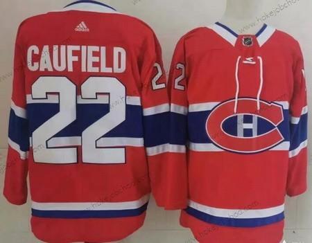 Muž Montreal Canadiens #22 Cole Caufield Červené Sešitý NHL Dres