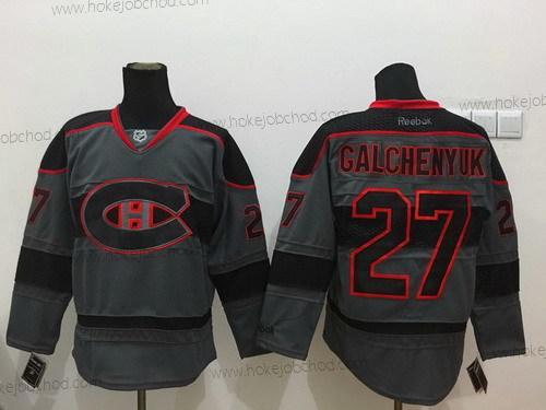 Muž Montreal Canadiens #27 Alex Galchenyuk Charcoal Šedá Dres