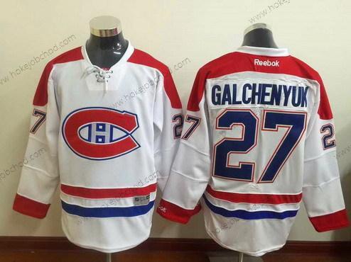 Muž Montreal Canadiens #27 Alex Galchenyuk Reebok Bílý 2015-16 Venkovní Premier NHL Dres