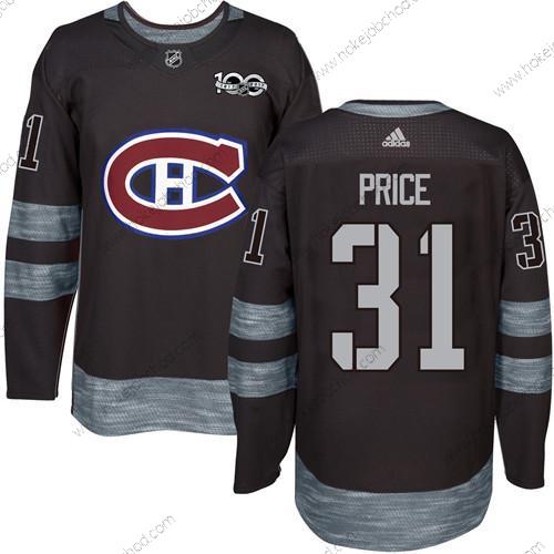 Muž Montreal Canadiens #31 Carey Price Černá 1917-2017 100th Výročí Sešitý NHL Dres