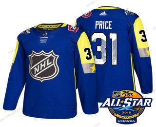 Muž Montreal Canadiens #31 Carey Price Modrý 2018 NHL All-Star Sešitý Hokejový Dres