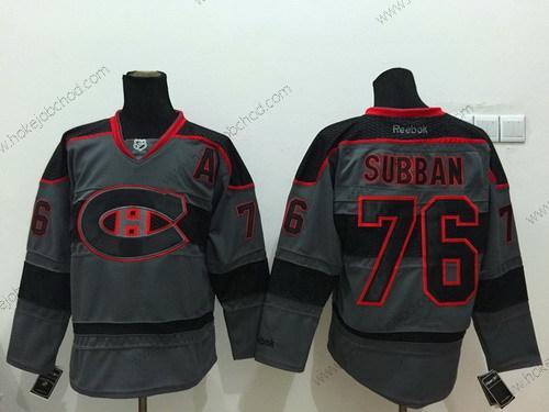 Muž Montreal Canadiens #76 P.K. Subban Charcoal Šedá Dres