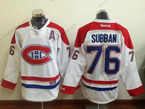 Muž Montreal Canadiens #76 P.K. Subban Reebok Bílý 2015-16 Venkovní Premier NHL Dres