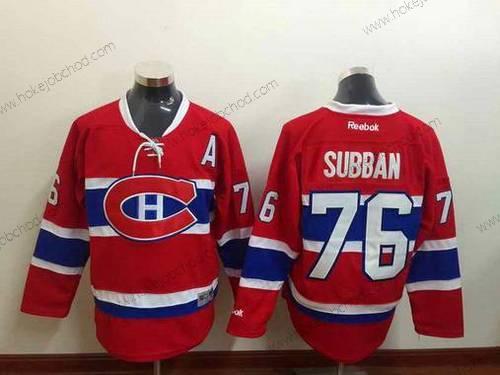 Muž Montreal Canadiens #76 P.K. Subban Reebok Červené 2015-16 Domácí Premier NHL Dres