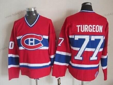 Muž Montreal Canadiens #77 Pierre Turgeon Červené Retro CCM Dres