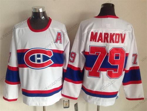 Muž Montreal Canadiens #79 Andrei Markov Bílý Retro CCM Dres