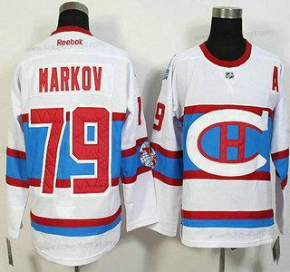 Muž Montreal Canadiens #79 Andrei Markov Reebok Bílý 2016 Zimní Klasický Premier Dres