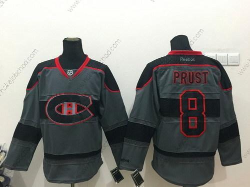 Muž Montreal Canadiens #8 Brandon Prust Charcoal Šedá Dres