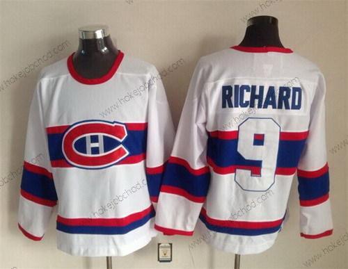 Muž Montreal Canadiens #9 Maurice Richard Bílý Retro CCM Dres