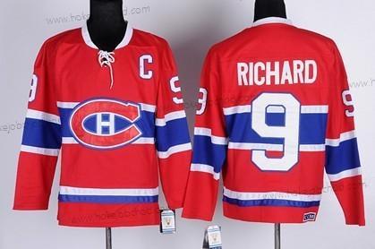 Muž Montreal Canadiens #9 Maurice Richard Červené Retro CCM Dres