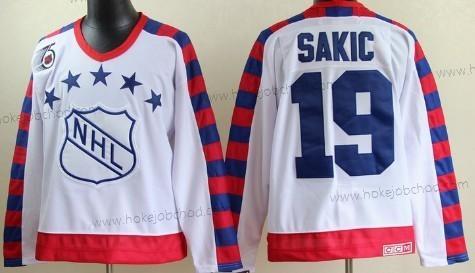 Muž NHL 1992 All-Star #19 Joe Sakic Bílý 75Th Retro CCM Dres