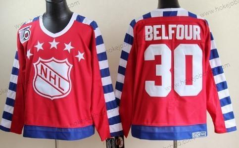 Muž NHL 1992 All-Star #30 Ed Belfour Červené 75Th Retro CCM Dres