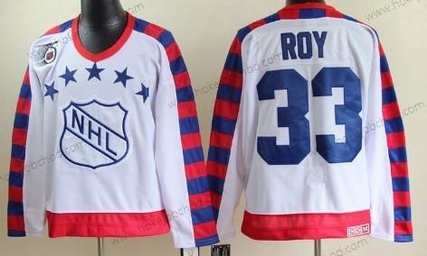 Muž NHL 1992 All-Star #33 Patrick Roy Bílý 75Th Retro CCM Dres