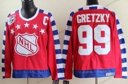 Muž NHL 1992 All-Star #99 Wayne Gretzky Červené 75Th Retro CCM Dres