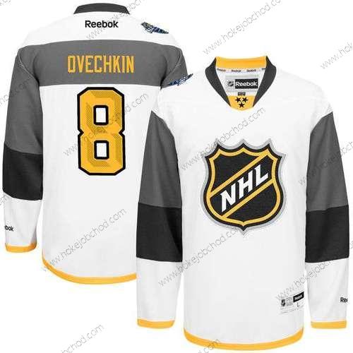 Muž NHL Reebok #8 Alexander Ovechkin Bílý 2016 All-Star Premier Dres