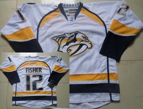 Muž Nashville Predators #12 Mike Fisher Bílý Dres