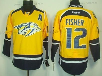 Muž Nashville Predators #12 Mike Fisher Žlutá Dres