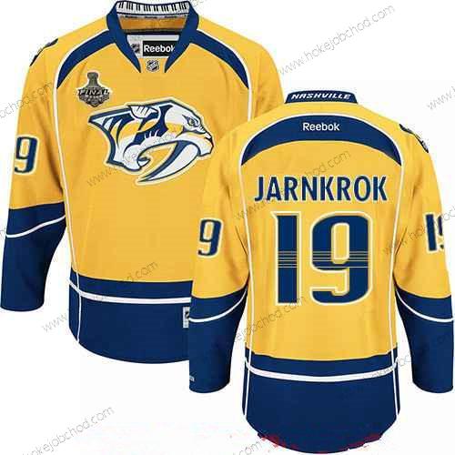 Muž Nashville Predators #19 Calle Jarnkrok Žlutá 2017 Stanley Cup Finals Patch Sešitý NHL Reebok Hokejový Dres