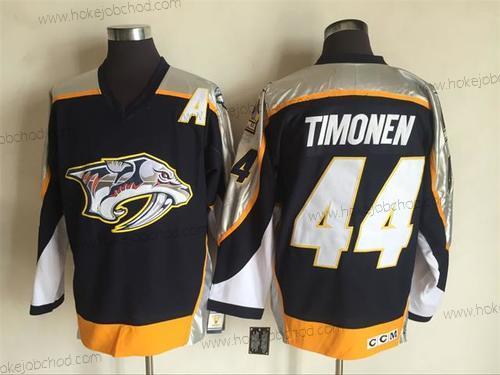 Muž Nashville Predators #44Kimmo Timonen Námořnictvo Modrý 1998-99 Sešitý NHL CCM Vintage Hokejový Dres