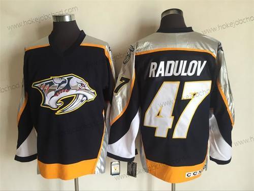 Muž Nashville Predators #47 Alexander Radulov Námořnictvo Modrý 1998-99 Sešitý NHL CCM Vintage Hokejový Dres