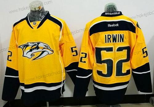 Muž Nashville Predators #52 Matt Irwin Žlutá Domácí Sešitý NHL Reebok Hokejový Dres