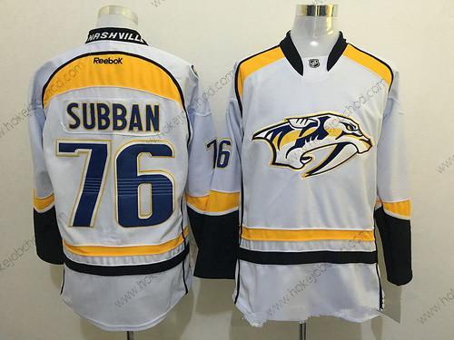 Muž Nashville Predators #76 P. K. Subban Bílý Reebok NHL Hokejový Dres