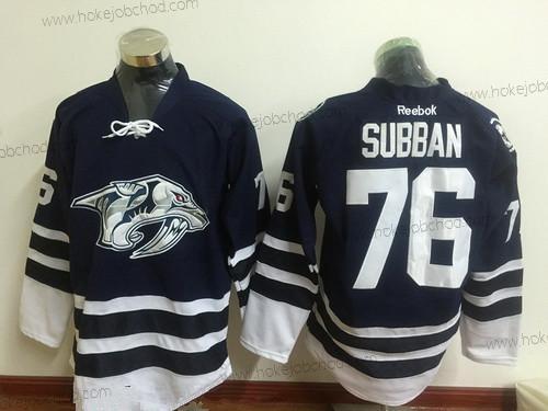 Muž Nashville Predators #76 P. K. Subban Námořnictvo Modrý Alternativní Sešitý NHL Reebok Hokejový Dres