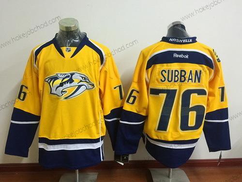 Muž Nashville Predators #76 P. K. Subban Žlutá Reebok Hokejový Dres