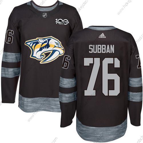 Muž Nashville Predators #76 P.K Subban Černá 1917-2017 100th Výročí Sešitý NHL Dres