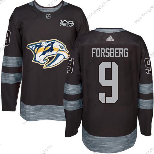 Muž Nashville Predators #9 Filip Forsberg Černá 1917-2017 100th Výročí Sešitý NHL Dres