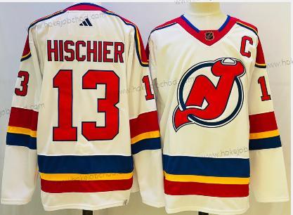 Muž New Dres Devils #13 Nico Hischier Bílý 2022 Obrácený Retro Autentické Dres