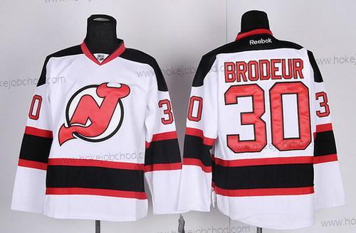 Muž New Dres Devils #30 Martin Brodeur Bílý Dres