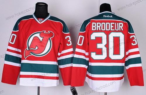 Muž New Dres Devils #30 Martin Brodeur Červené With Zelená Dres