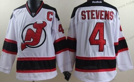 Muž New Dres Devils #4 Scott Stevens Bílý Dres