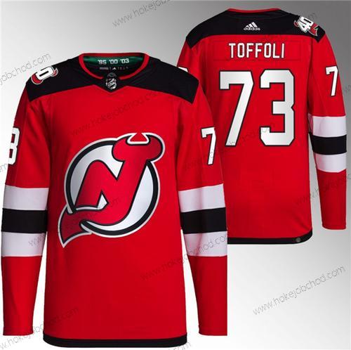 Muž New Dres Devils #73 Tyler Toffoli Červené Sešitý Dres