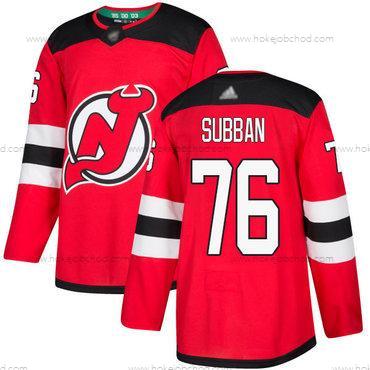 Muž New Dres Devils #76 P. K. Subban Červené Domácí Autentické Sešitý Hokejový Dres