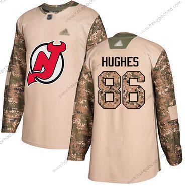 Muž New Dres Devils #86 Jack Hughes Camo Autentické 2017 Veterans Day Sešitý Hokejový Dres