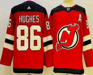 Muž New Dres Devils #86 Jack Hughes Červené Autentické Dres