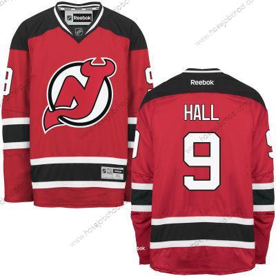 Muž New Dres Devils #9 Taylor Hall Červené Domácí Sešitý NHL Reebok Hokejový Dres