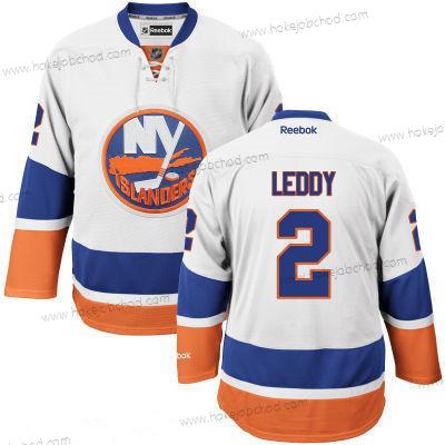 Muž New York Islanders #2 Nick Leddy Venkovní Bílý Hokejový Sešitý NHL Dres